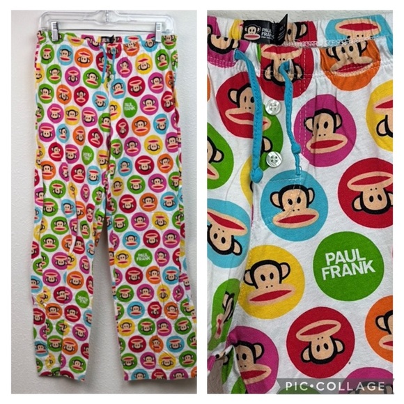 Paul Frank x Target multi color Monkey Print pajama pants /Y2K Joggers - Picture 1 of 7